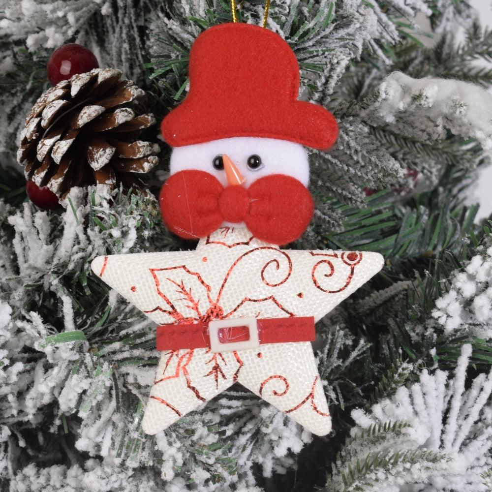 Snowman Star Christmas Ornament