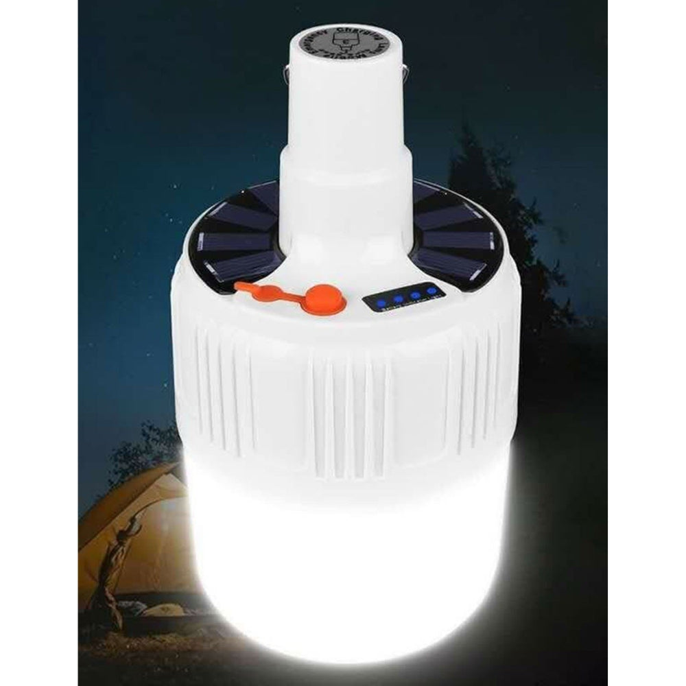 Solar rechargeable hanging led lamp bulb