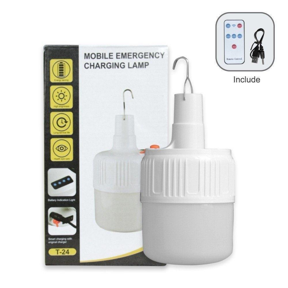 Solar rechargeable hanging led lamp bulb