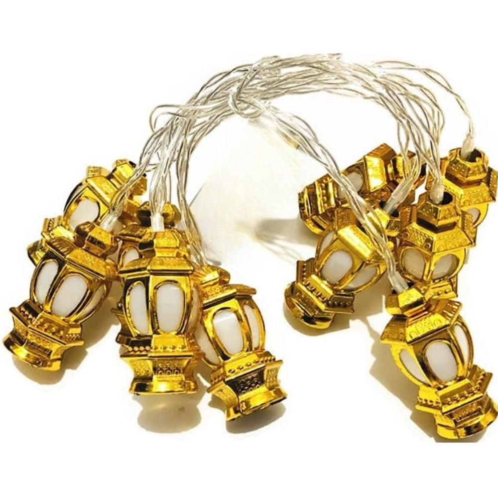 Soraki 3M 10 LED Operated String Lights Vintage Gold Palace Style Indoor Outdoor Garden Wedding Party