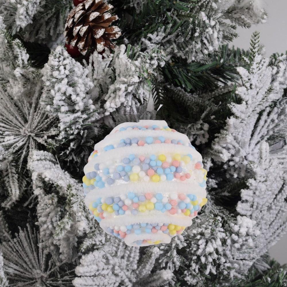 Sparkling Blue Swirled Ornament 3Pcs