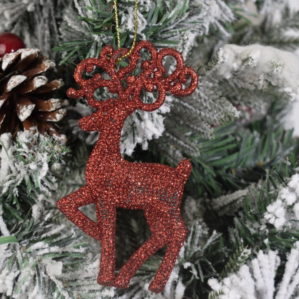 Sparkling Reindeer Christmas Ornament 3PCS