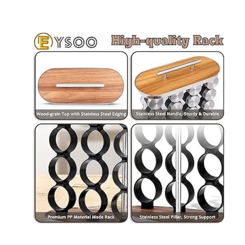 Spice Rack with 20 Empty Jars Spice Jars Rack Spice Jars Set Spice Rack Organizer Seasoning Rack for Kitchen Countertop Stainless Steel Spice Rack with Funnel and 200 Spice Labels