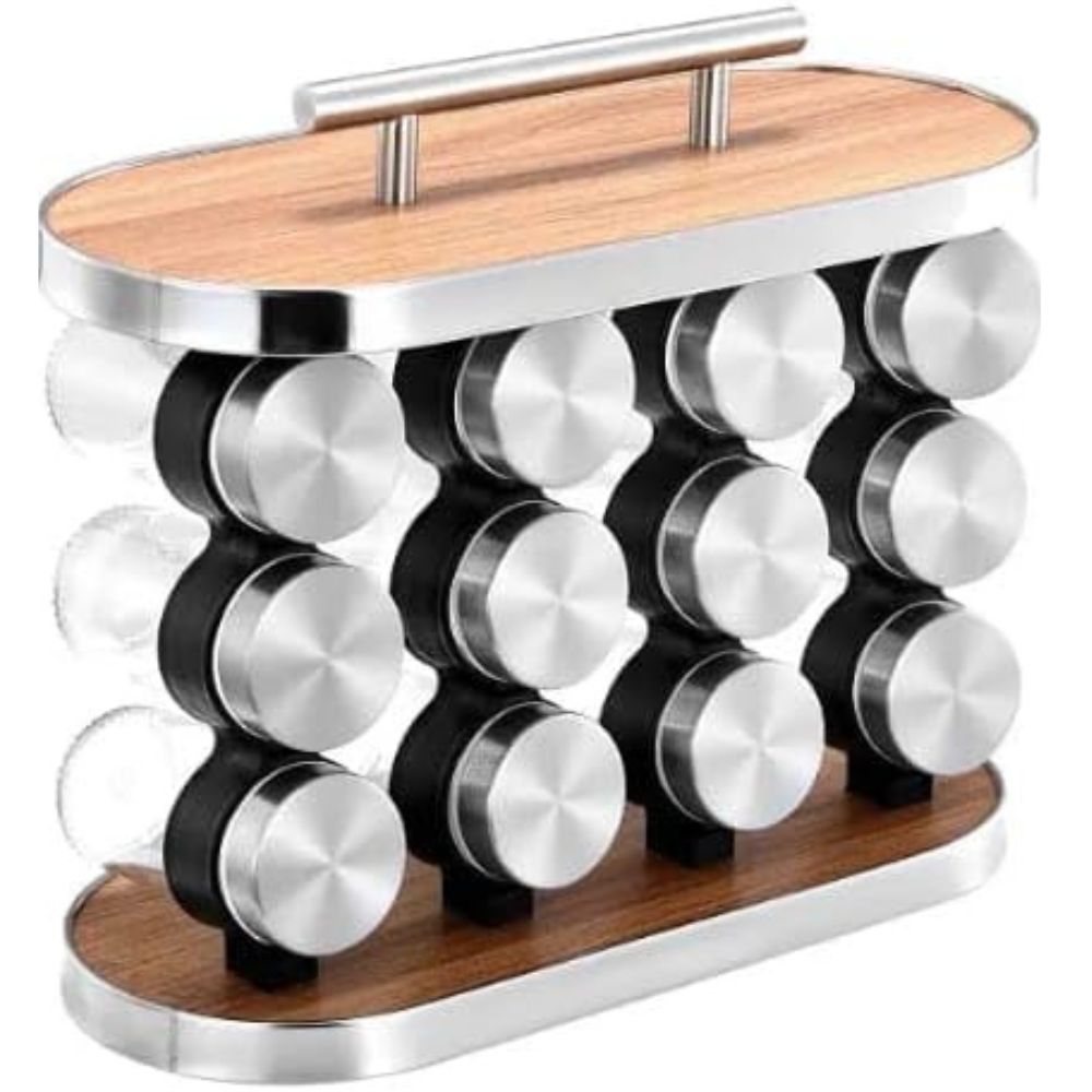 Spices jar set with rack, spices jar organizer, kitchen organizer spices jar, 16 Jar Spice Set with Stand