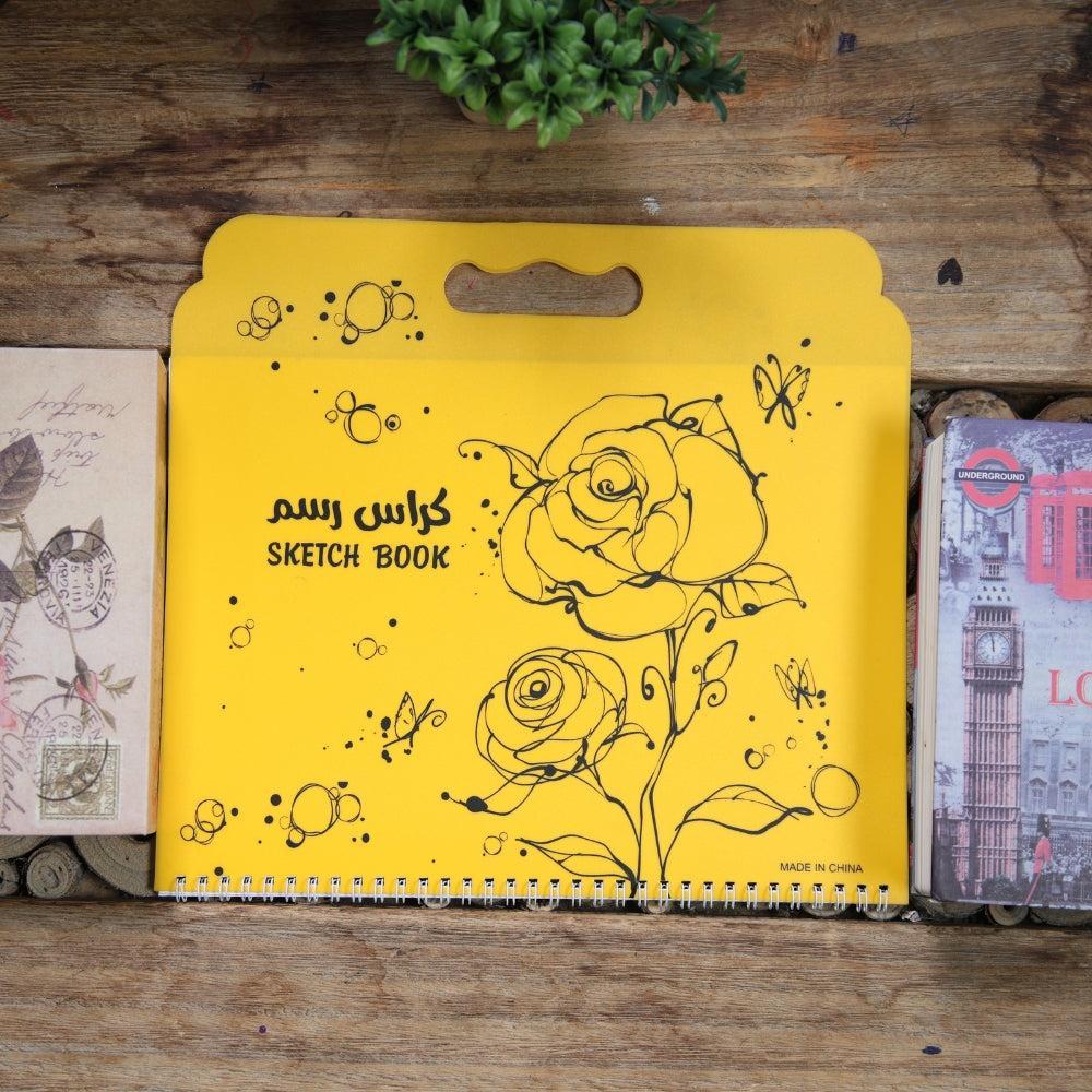 Spiral-Bound Sketch Book with Brush