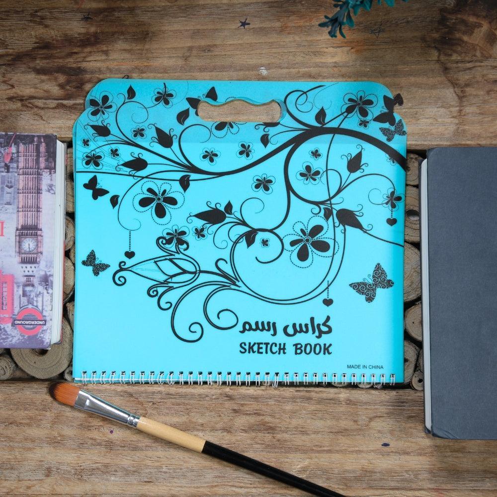 Spiral-Bound Sketch Book with Brush