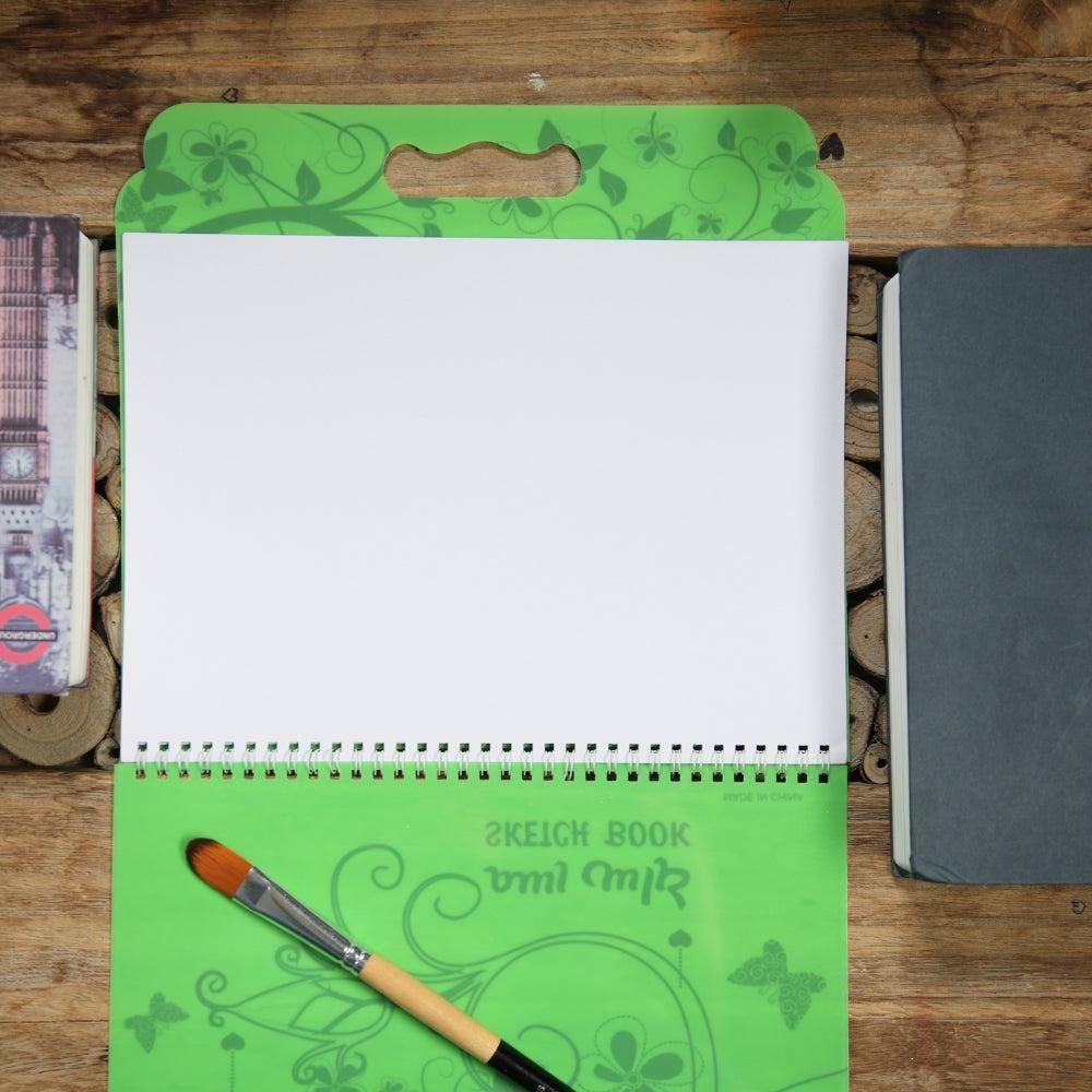 Spiral-Bound Sketch Book with Brush