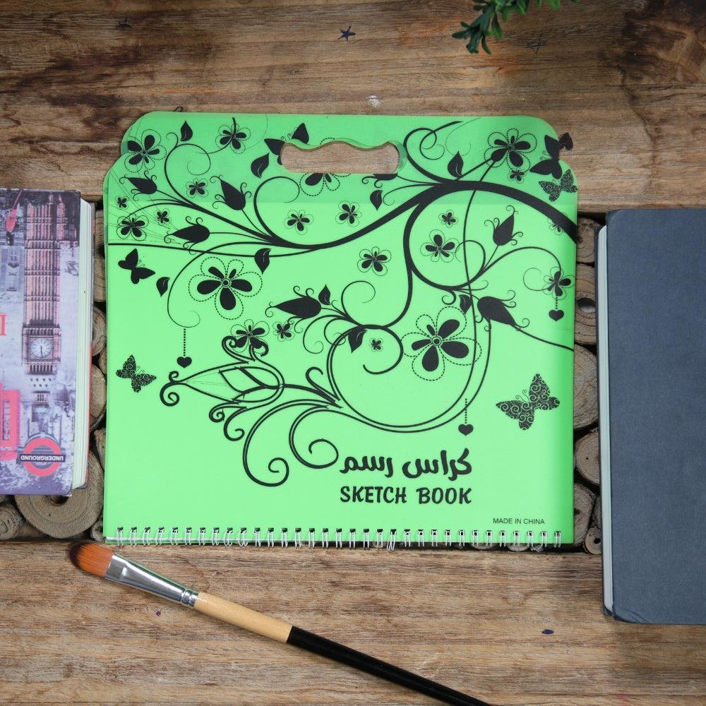 Spiral-Bound Sketch Book with Brush