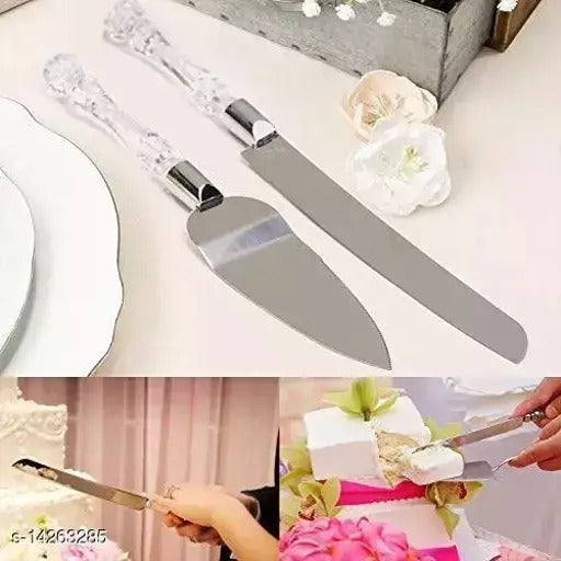 Stainless Steel Cake Server Set With Acrylic Handle