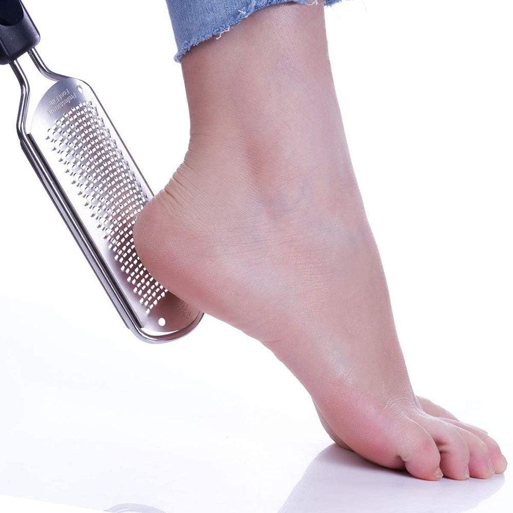 Stainless Steel Foot Files, Crusty Foot Remover, Dead Skin Remover, Foot Care, Suitable for Men and Women, Suitable for Crusty and Chapped Feet (Black)