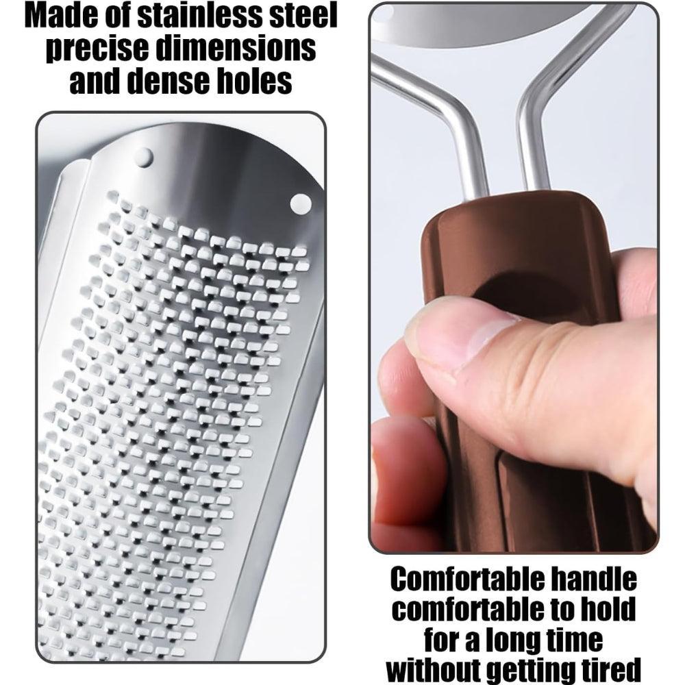Stainless Steel Foot Files, Crusty Foot Remover, Dead Skin Remover, Foot Care, Suitable for Men and Women, Suitable for Crusty and Chapped Feet (Brown)