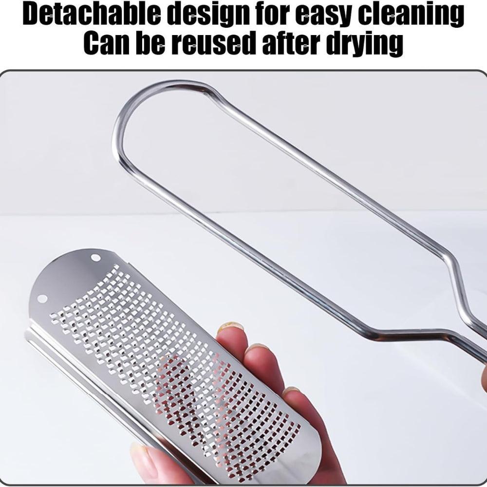 Stainless Steel Foot Files, Crusty Foot Remover, Dead Skin Remover, Foot Care, Suitable for Men and Women, Suitable for Crusty and Chapped Feet (Brown)