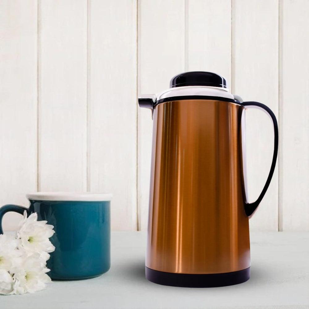 Stainless Steel Vacuum Flask Glass Liner Coffee Pot Double Walled Vacuum Jug 1 L