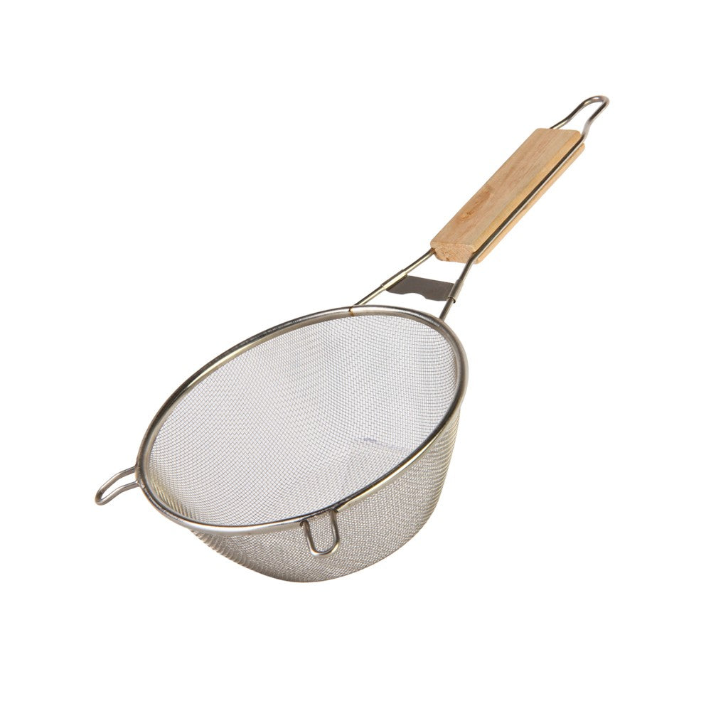 Stainless steel Mesh Strainer With Wooden Handle