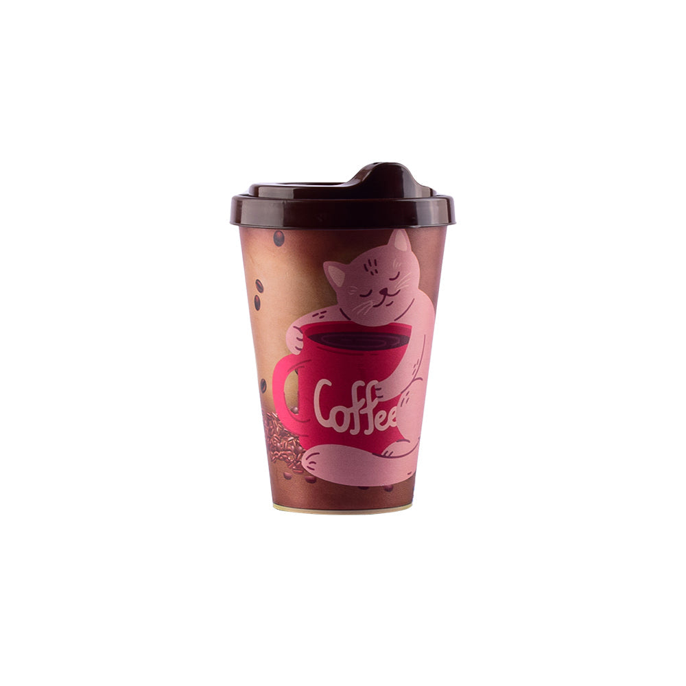 Steamy Espresso Elegance Cup With A Straw