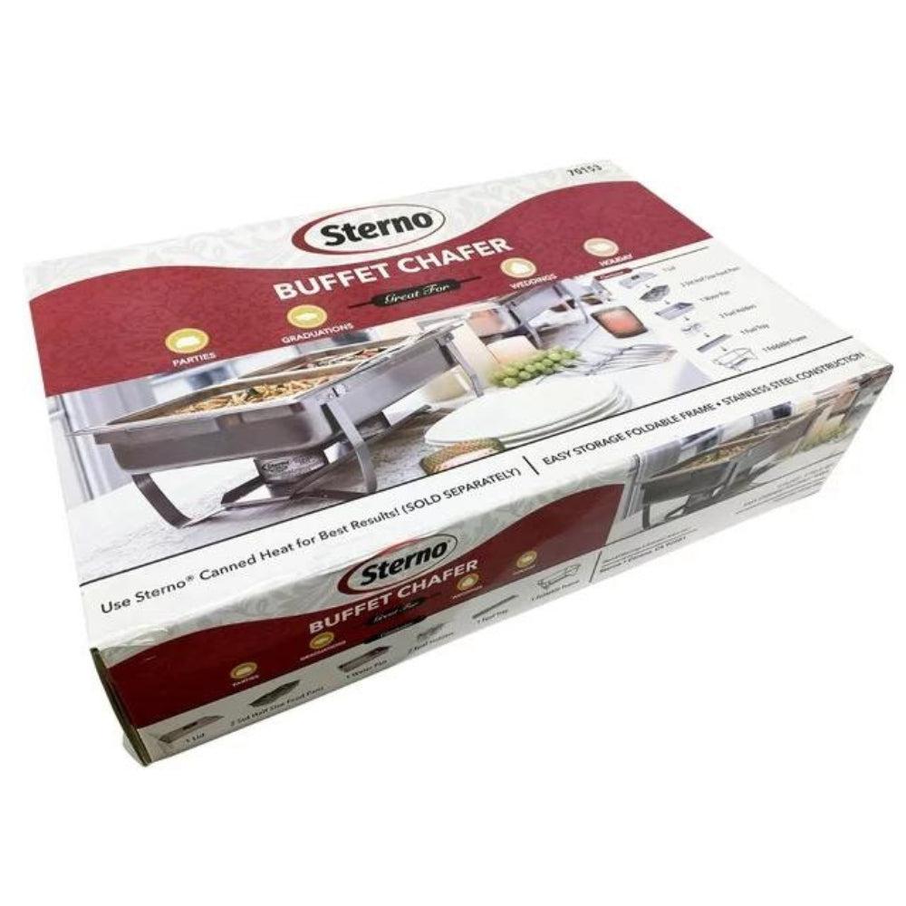 Sterno Foldable Frame Buffet Chafer Set, 8-Quart, Stainless Steel Finish