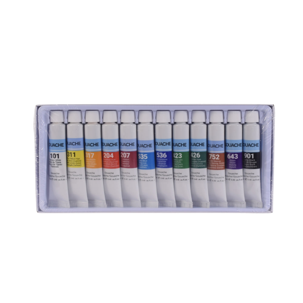 Studio Quality 12-Color 12ml Gouache Colour Paint Set
