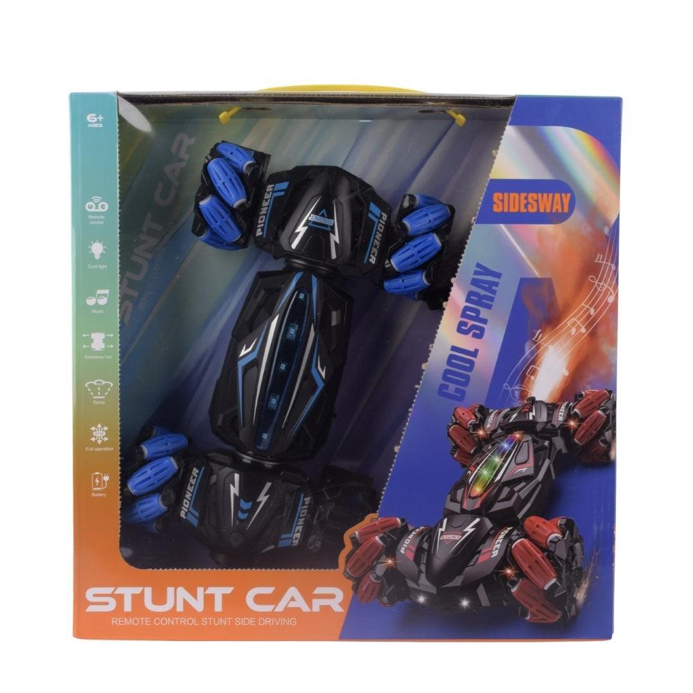 Stunt Car with Cool Spray and Sideways Driving