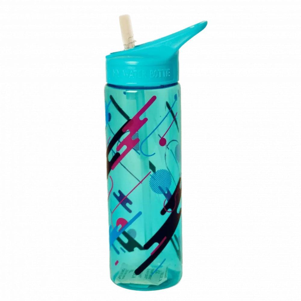 Stylish Blue Sports Water Bottle with Abstract Design