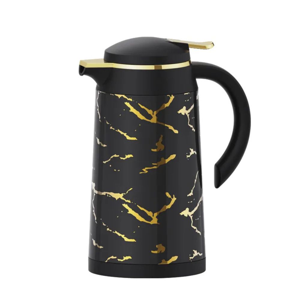 Sunlife Hot-selling 1L Fashion Thermal Flask Marble Design Glass Liner Water Bottle Thermo Jug