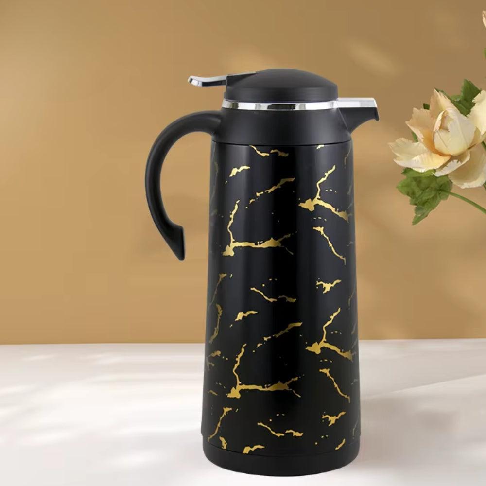 Sunlife Hot-selling 1L Fashion Thermal Flask Marble Design Glass Liner Water Bottle Thermo Jug