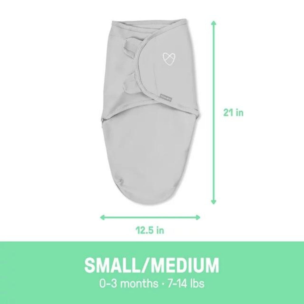 SwaddleMe By Ingenuity Easy Change Swaddle, Size Small/Medium, 0-3 Months, 2-Pack - I Love You