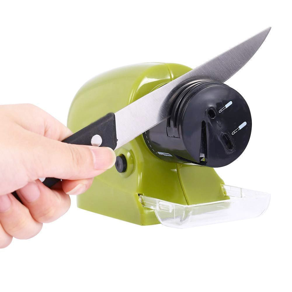 Swifty Sharp Cordless, Motorized Knife Blade Sharpener (Green)