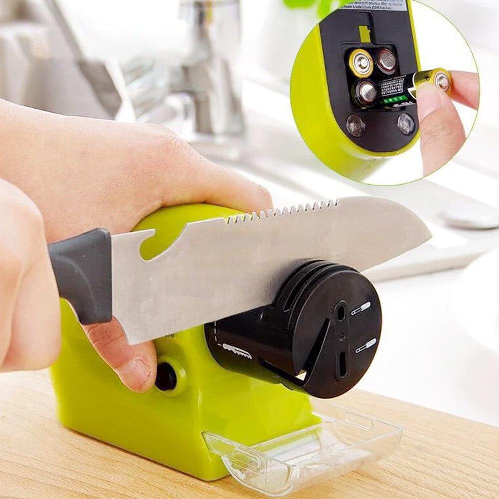 Swifty Sharp Cordless, Motorized Knife Blade Sharpener (Green)