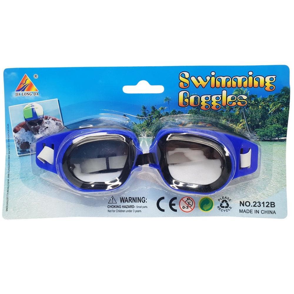 Swimming goggles with tinted lenses, silicone, assorted