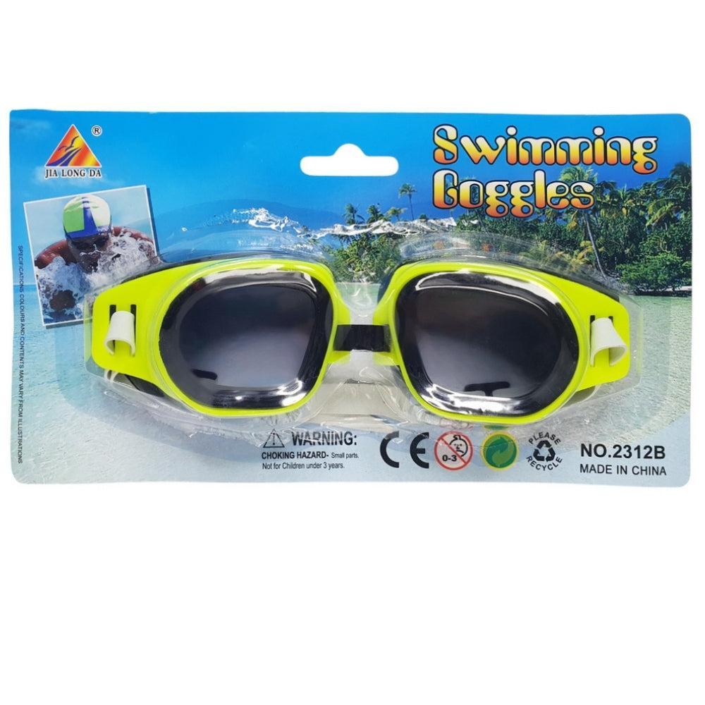 Swimming goggles with tinted lenses, silicone, assorted