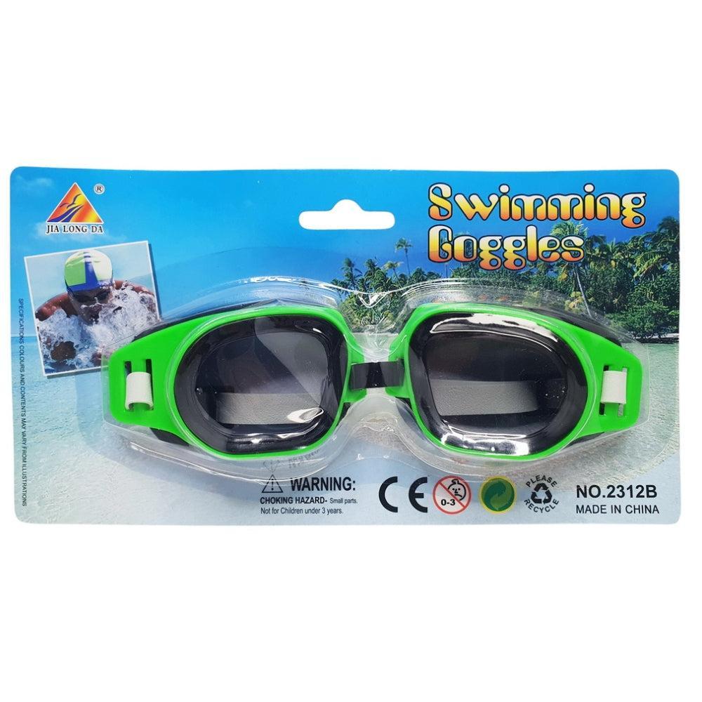Swimming goggles with tinted lenses, silicone, assorted