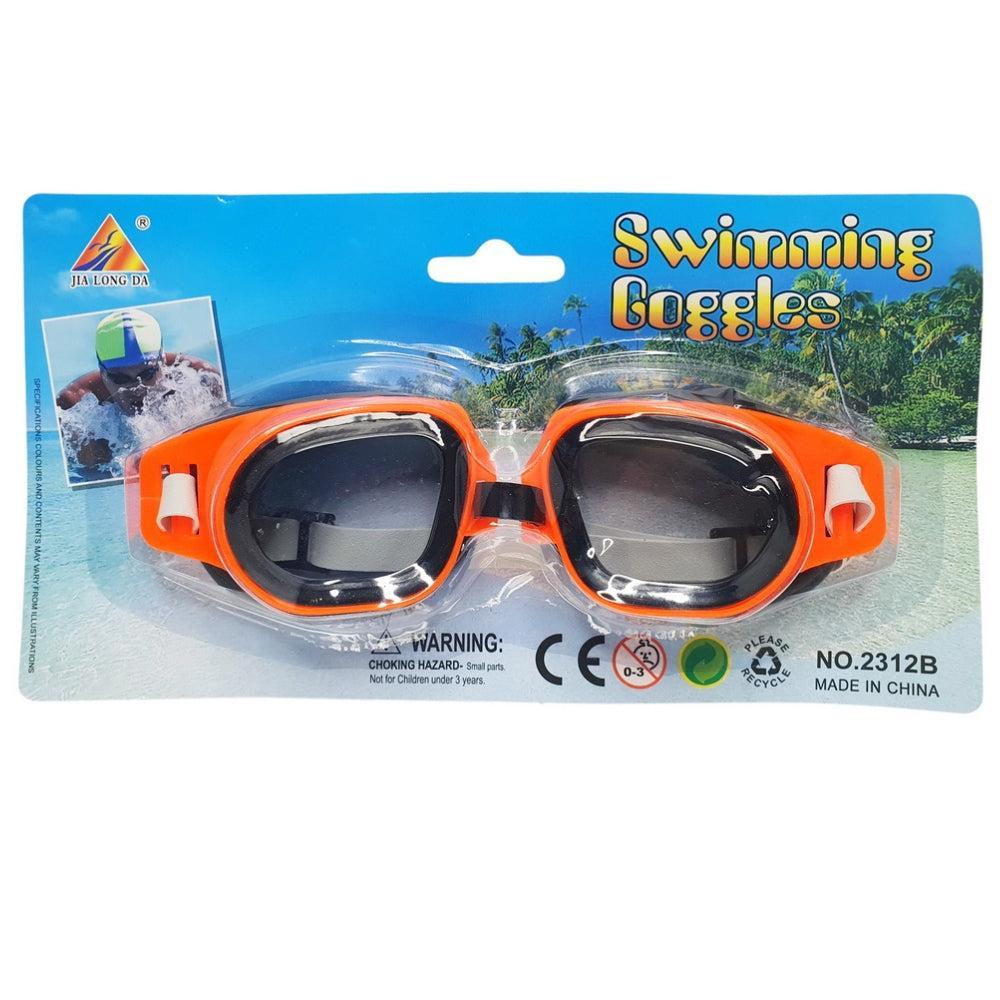 Swimming goggles with tinted lenses, silicone, assorted