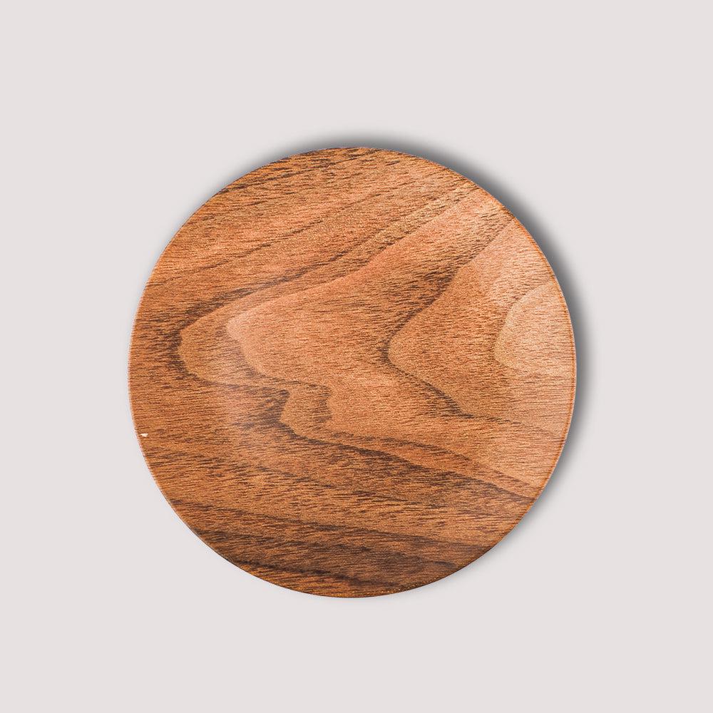 Swirling Sienna Wooden Flat Dish 26CM