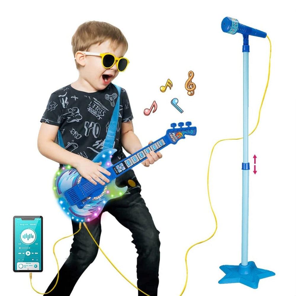 Takihon Guitar And Microphone Set For Kids,Musical Instrument Guitar Toys