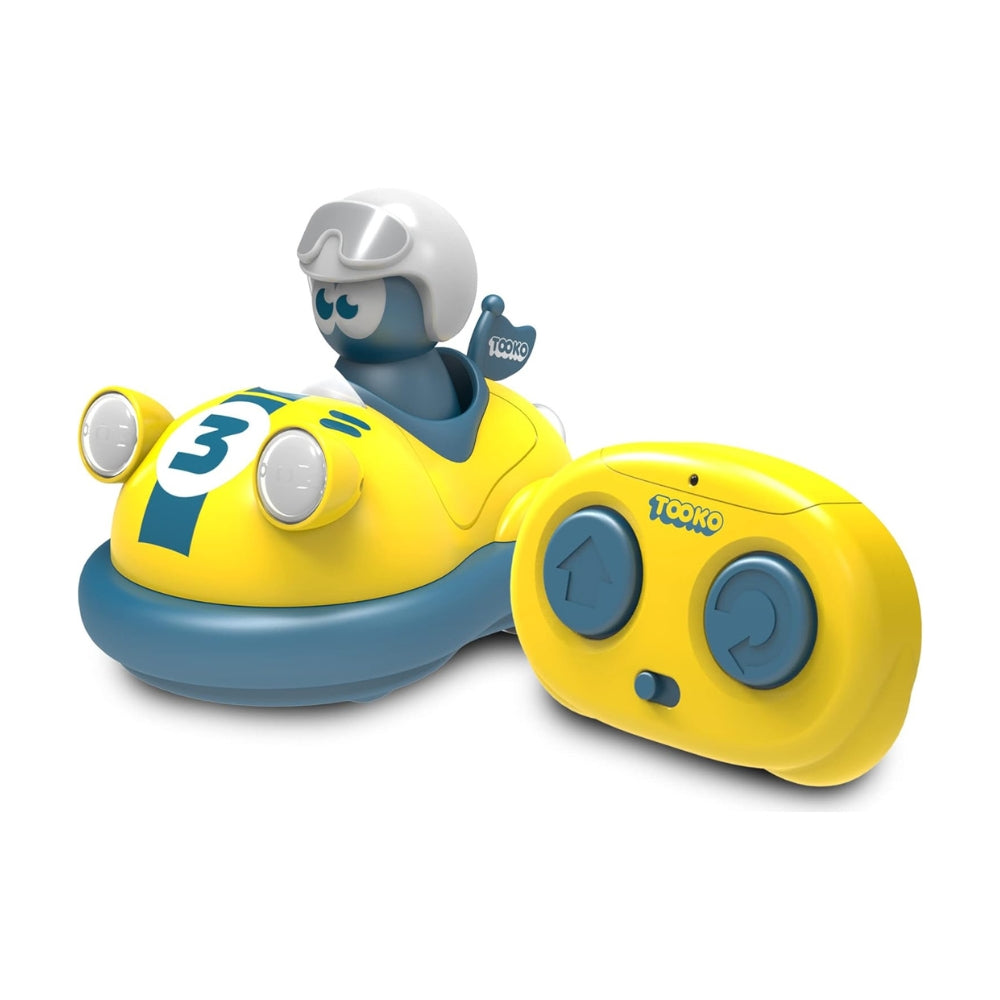 Tooko 81491 First Bumper Car | Yellow With Ejecting Figure | Pre-School Remote Control | Age 3 Years +