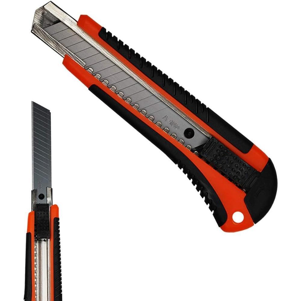 TREELY Heavy Duty 18 mm Blades Auto Lock Industrial Knife Cutter, Pack of 2