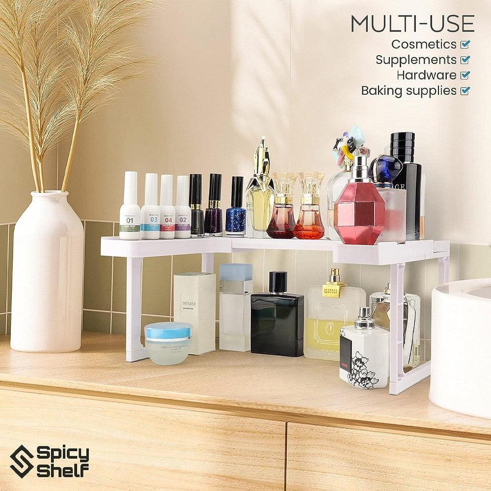 The Spicy Shelf Deluxe 1 Set Of 2 Shelves Spice Rack Organizer Plastic