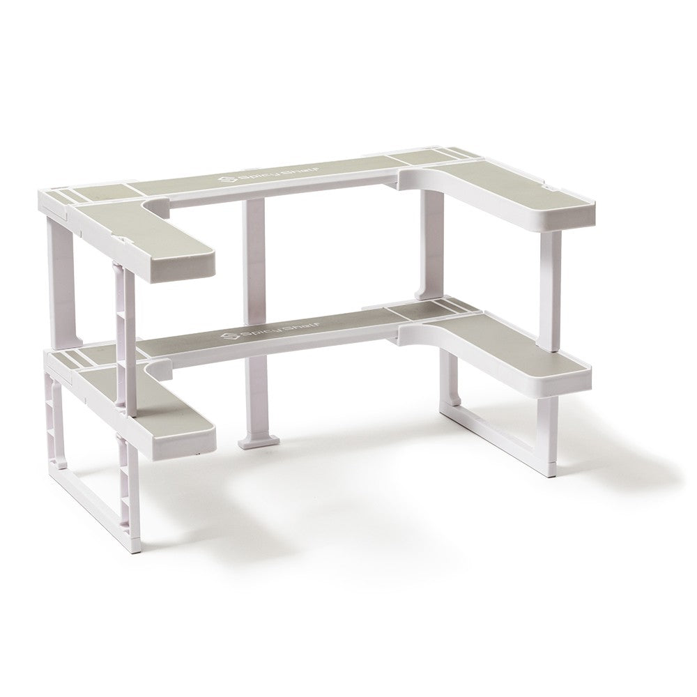 The Spicy Shelf Deluxe 1 Set Of 2 Shelves Spice Rack Organizer Plastic