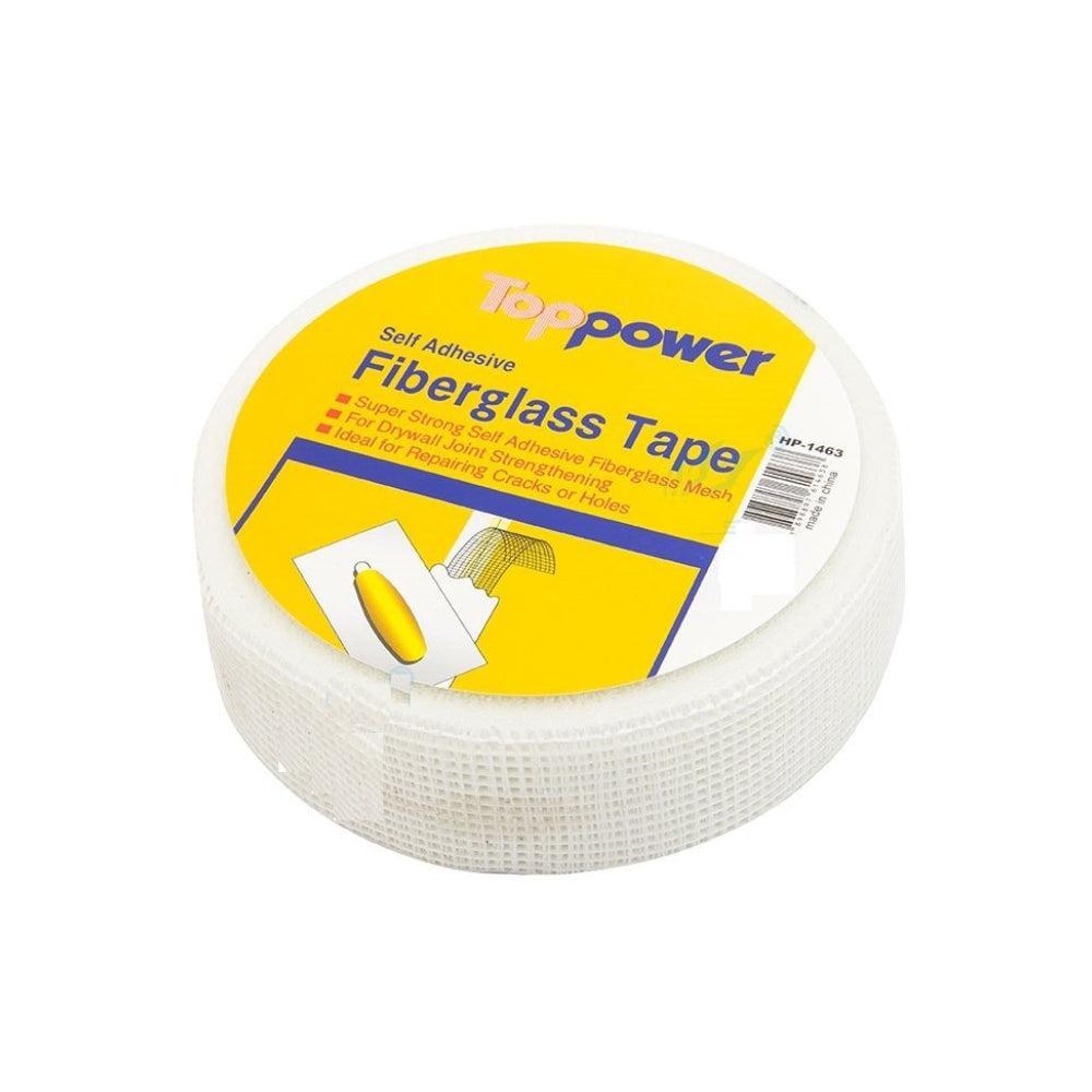 Toppower PVC Self Adhesive Fiberglass Mesh Tap Anti Slip Glass Safety Tape (5 cm x 20 m, White)