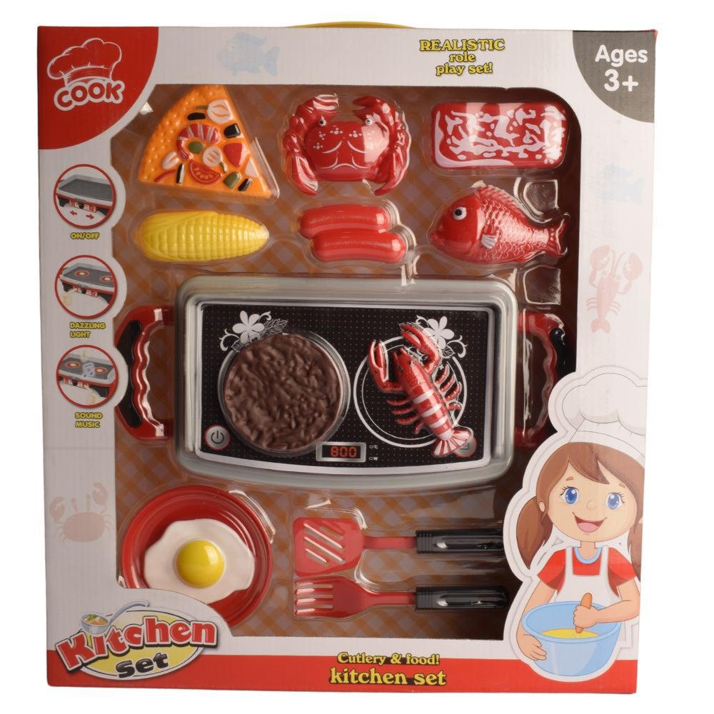 Touch Switch Button Kitchen Set Play Pretend Battery Operated