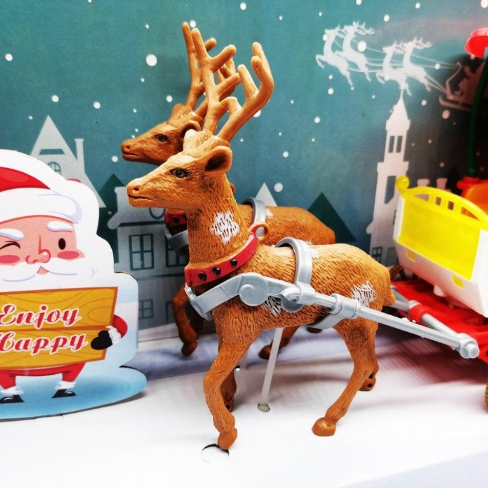 Toy with Two Reindeers, with Music and Lights, 42 cm