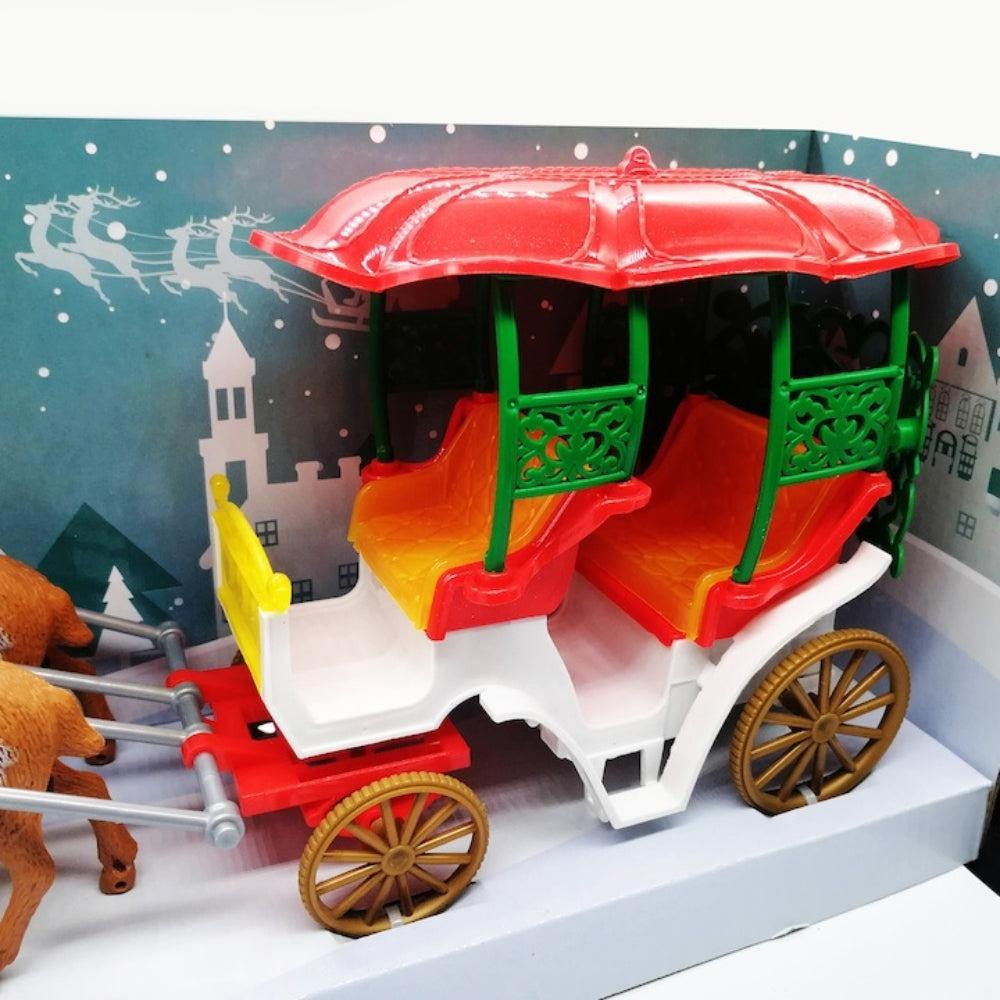 Toy with Two Reindeers, with Music and Lights, 42 cm