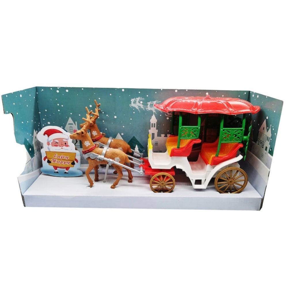 Toy with Two Reindeers, with Music and Lights, 42 cm