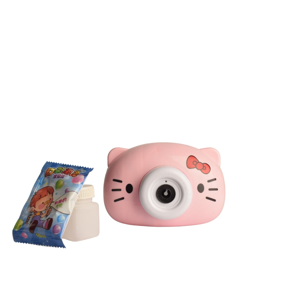 Toyshine Bubble Camera Toys for Kids, Toddler with Music and Lights, Pink Kitty