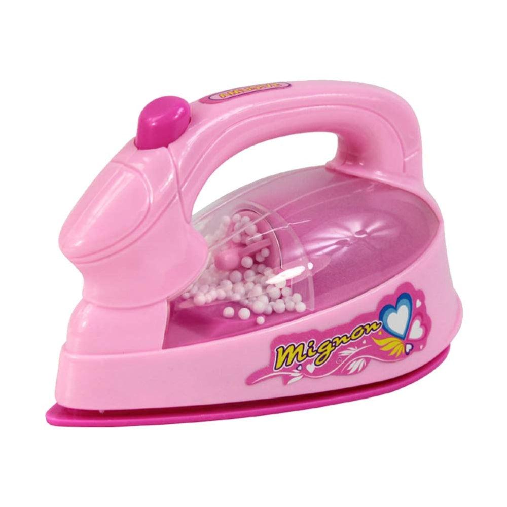Toyvian Mini Electric Iron Toy Kids Pretend Play Toy Home Appliances Toy For Toddler Girls
