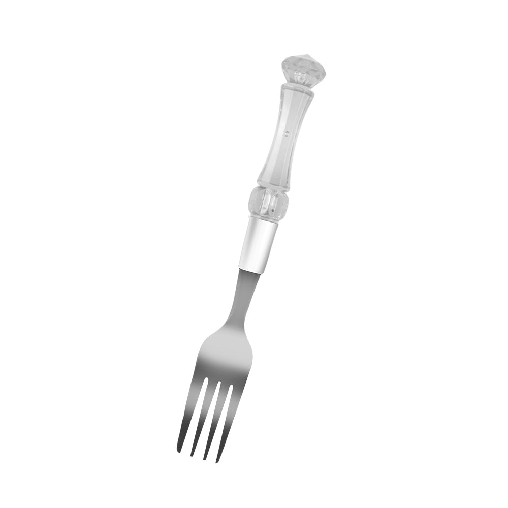 Transparent Stainless Steel Fork (white)