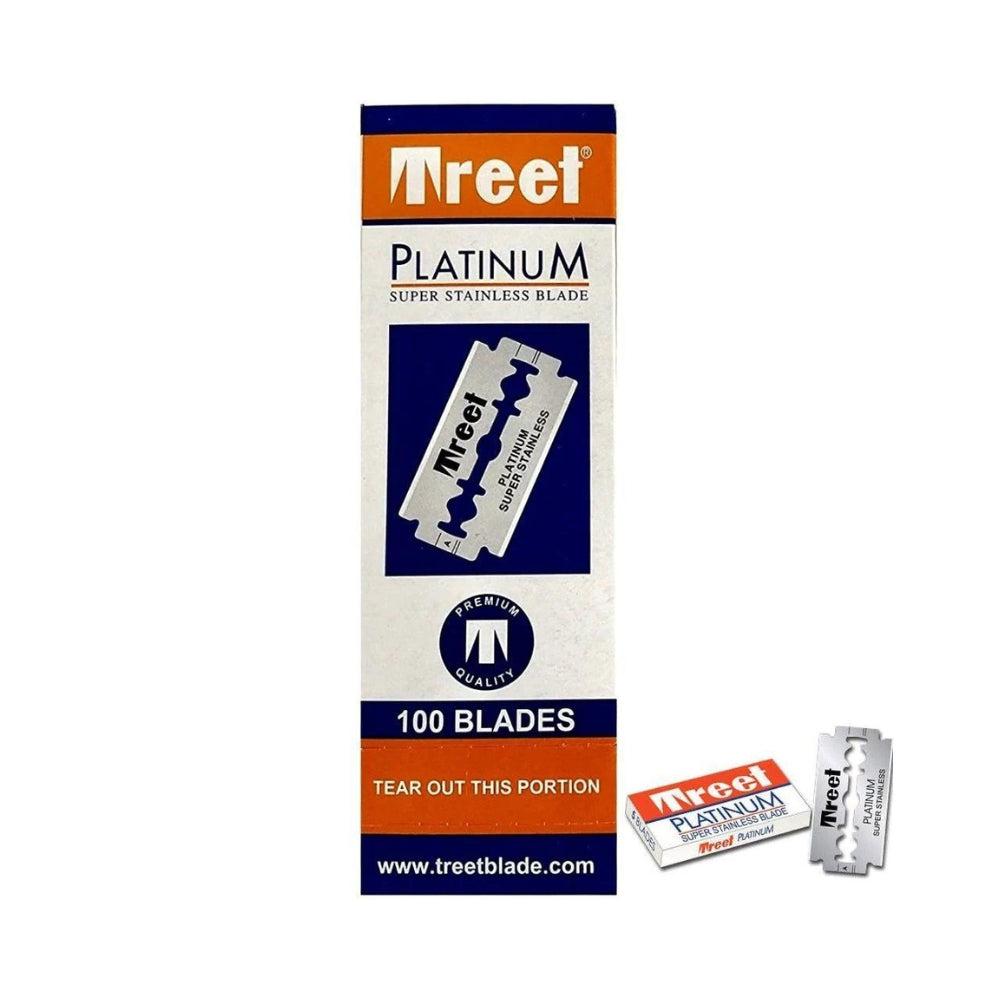 Treet Platinum Super Stainless Double Edge Blades - 100 Blades [5 Blades x 20 Pack]