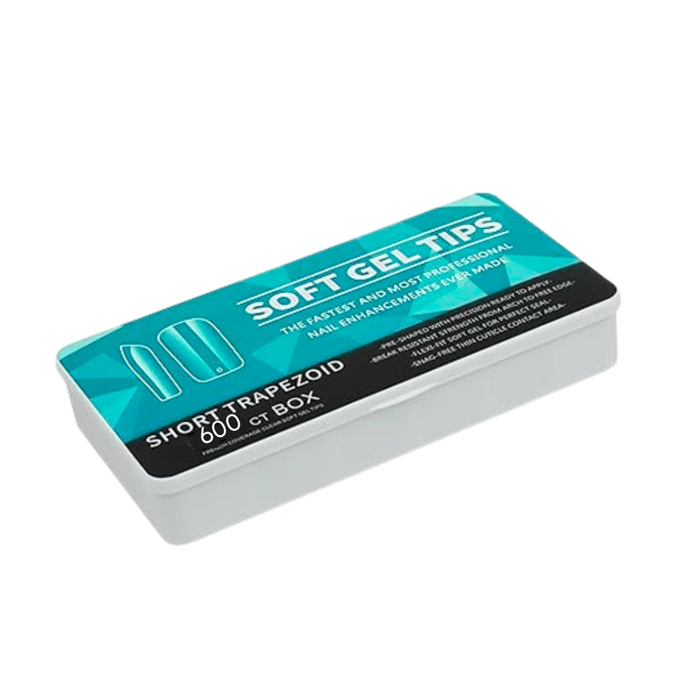 Trendy Look Soft Nails – Medium Coffin Shape | 600 Count Box | Sleek, Durable & Perfect for Stylish Nail Art