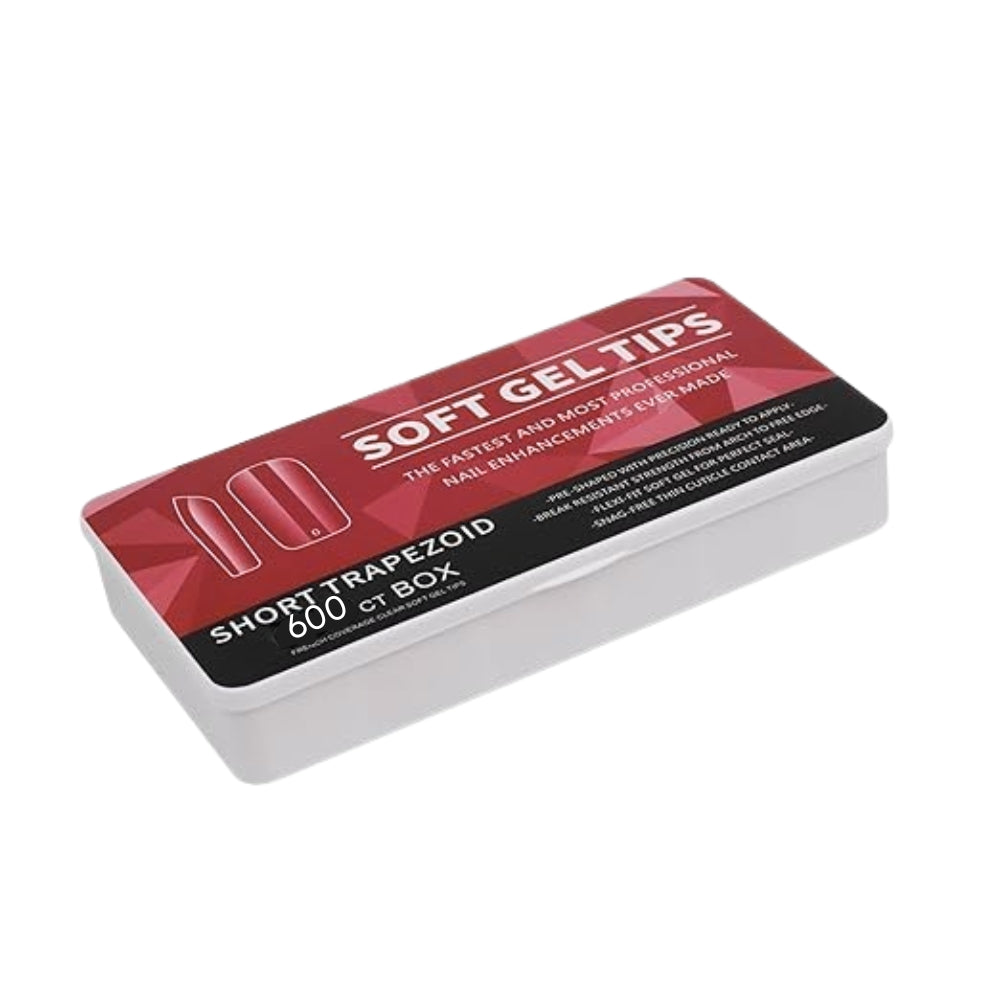 Trendy Look Soft Nails – Medium Coffin Shape | 600 Count Box | Sleek, Durable & Perfect for Stylish Nail Art