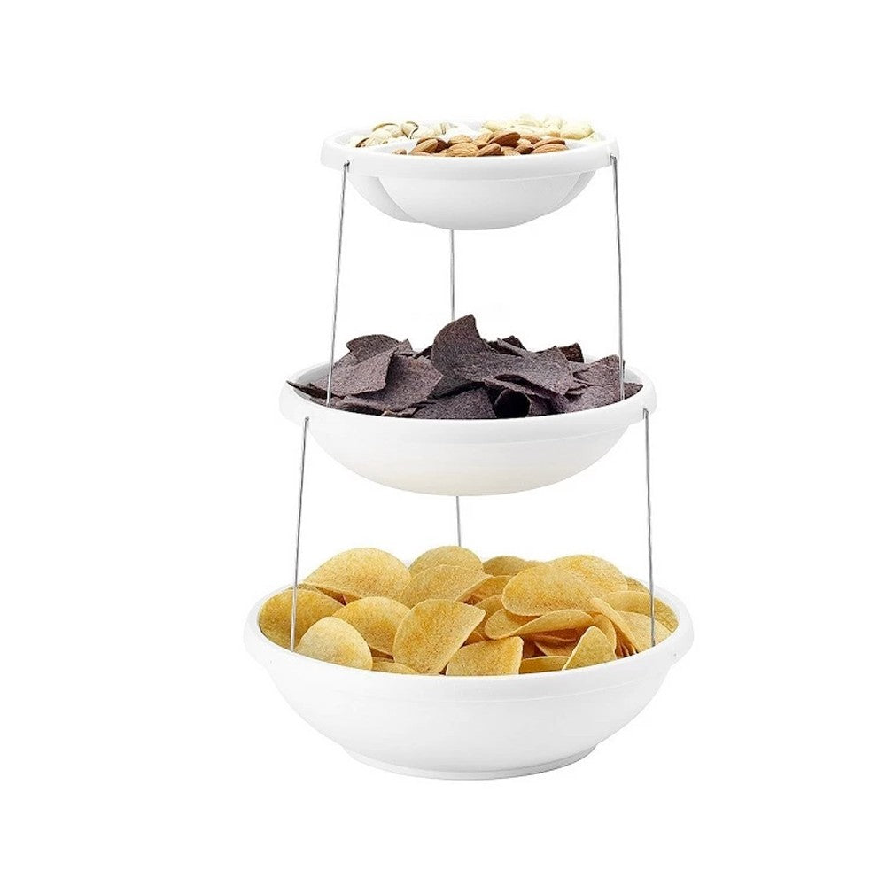 Twistfold Party Bowls (3 Tiers) White